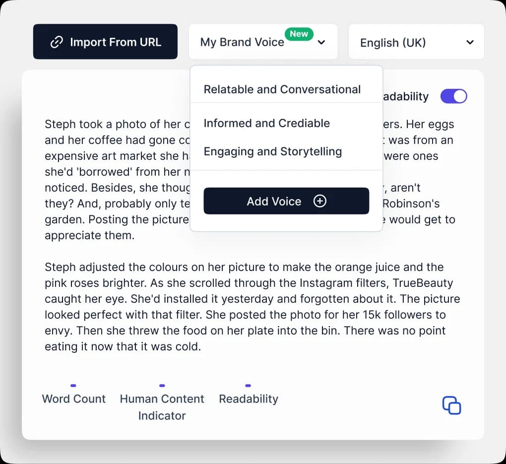 Get professional-quality paraphrasing at the click of a button