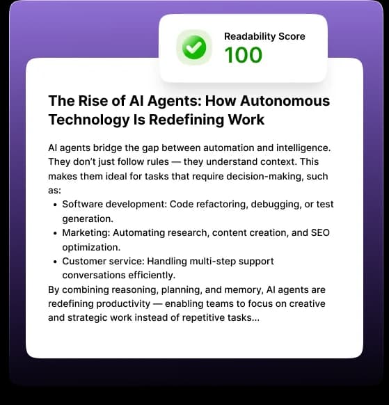 Increase User Trust and Readability Scores