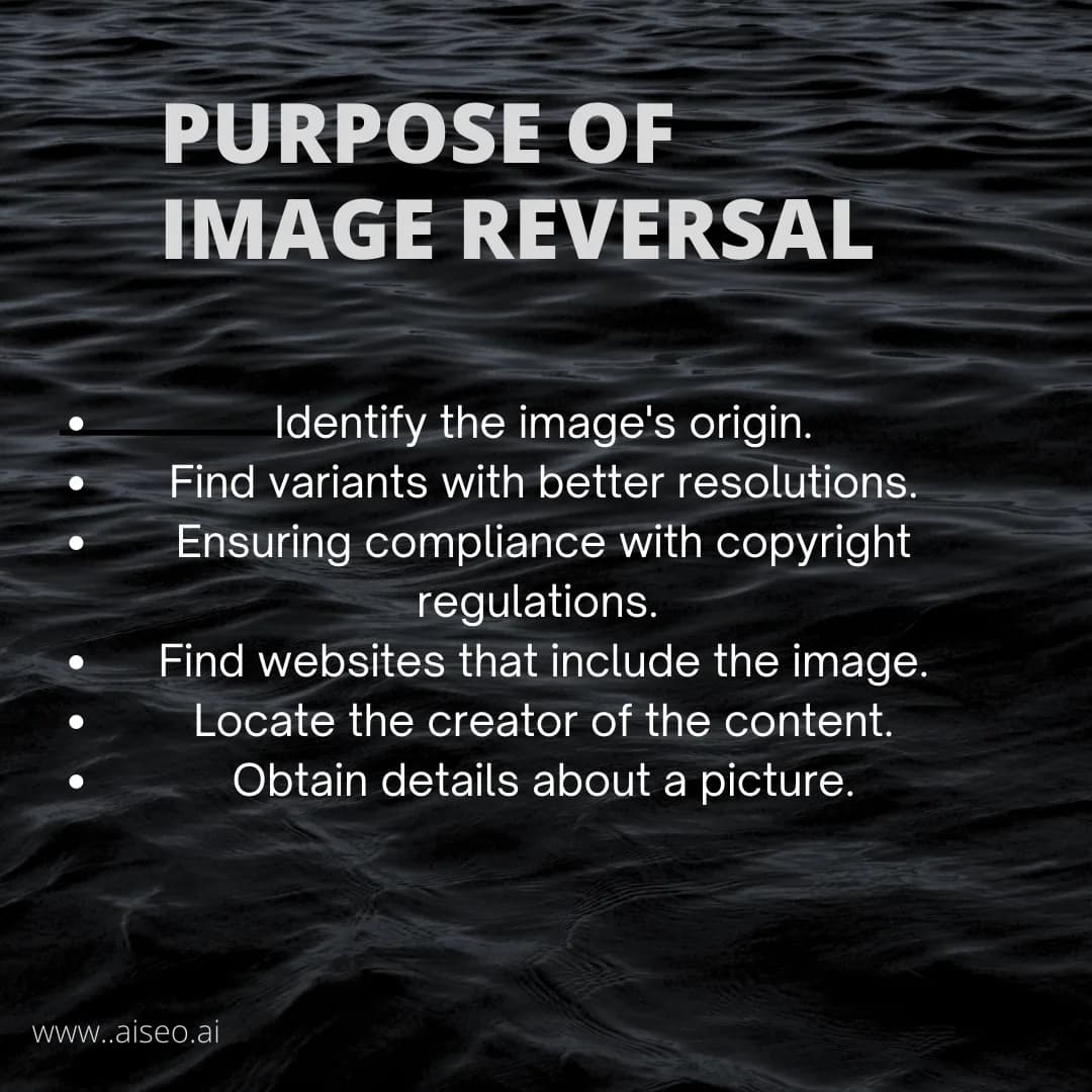 Identify any image with the AISEO image reversal tool